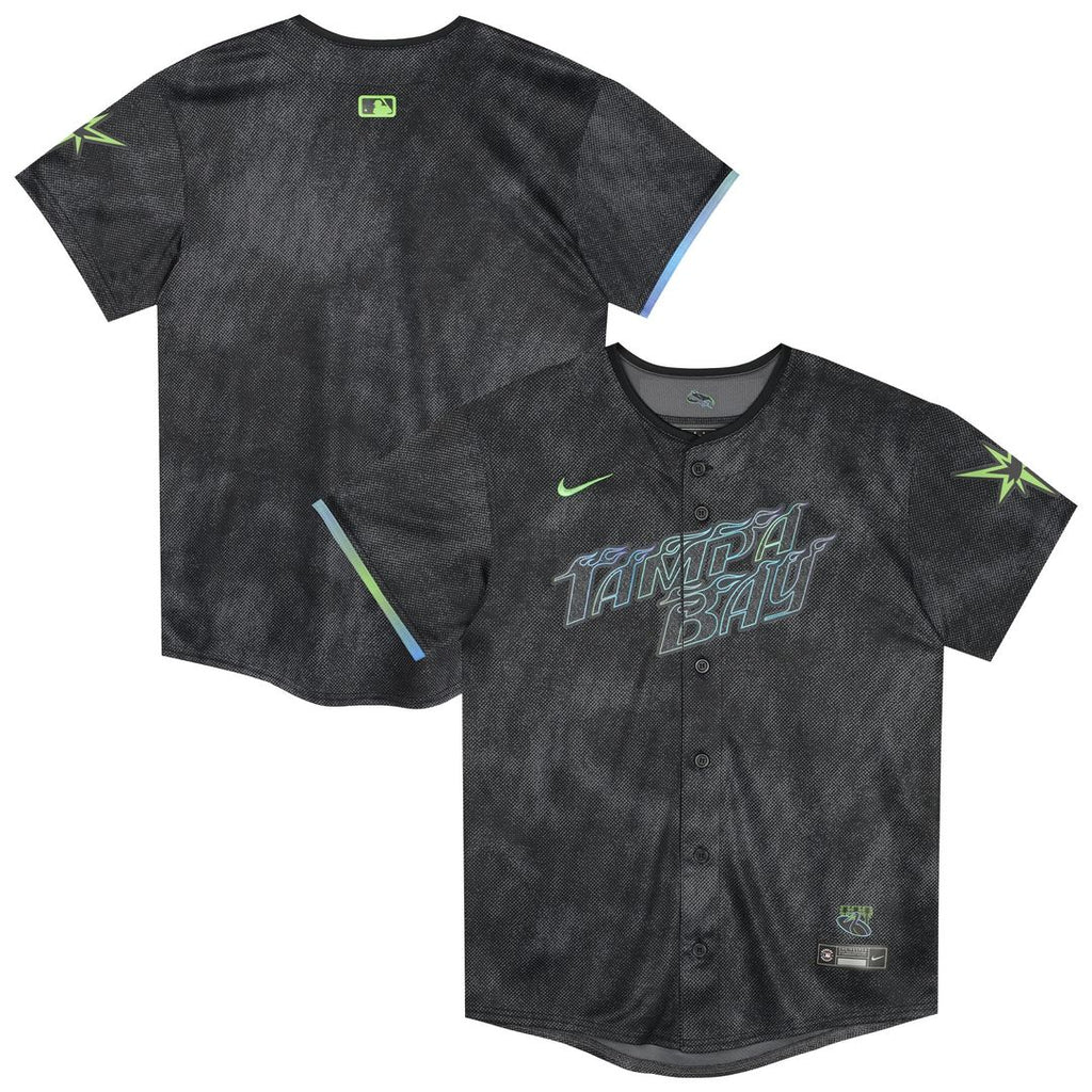 Tampa Bay Rays Nike Preschool City Connect Jersey - Black Official MLB Team Apparel Baseball Fan Gear