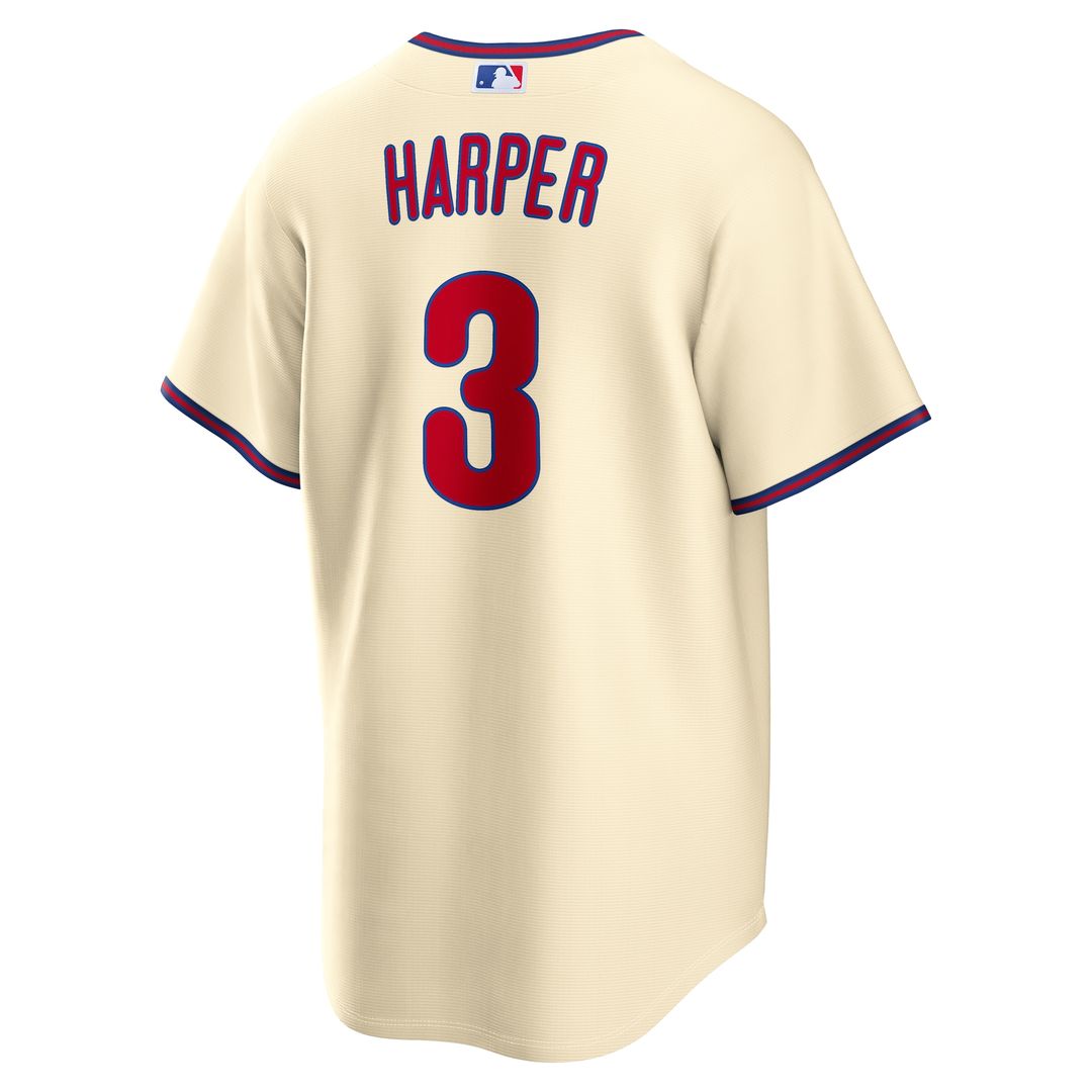 Bryce Harper Philadelphia Phillies Nike Home Replica Jersey - White Official MLB Team Apparel Baseball Fan Gear