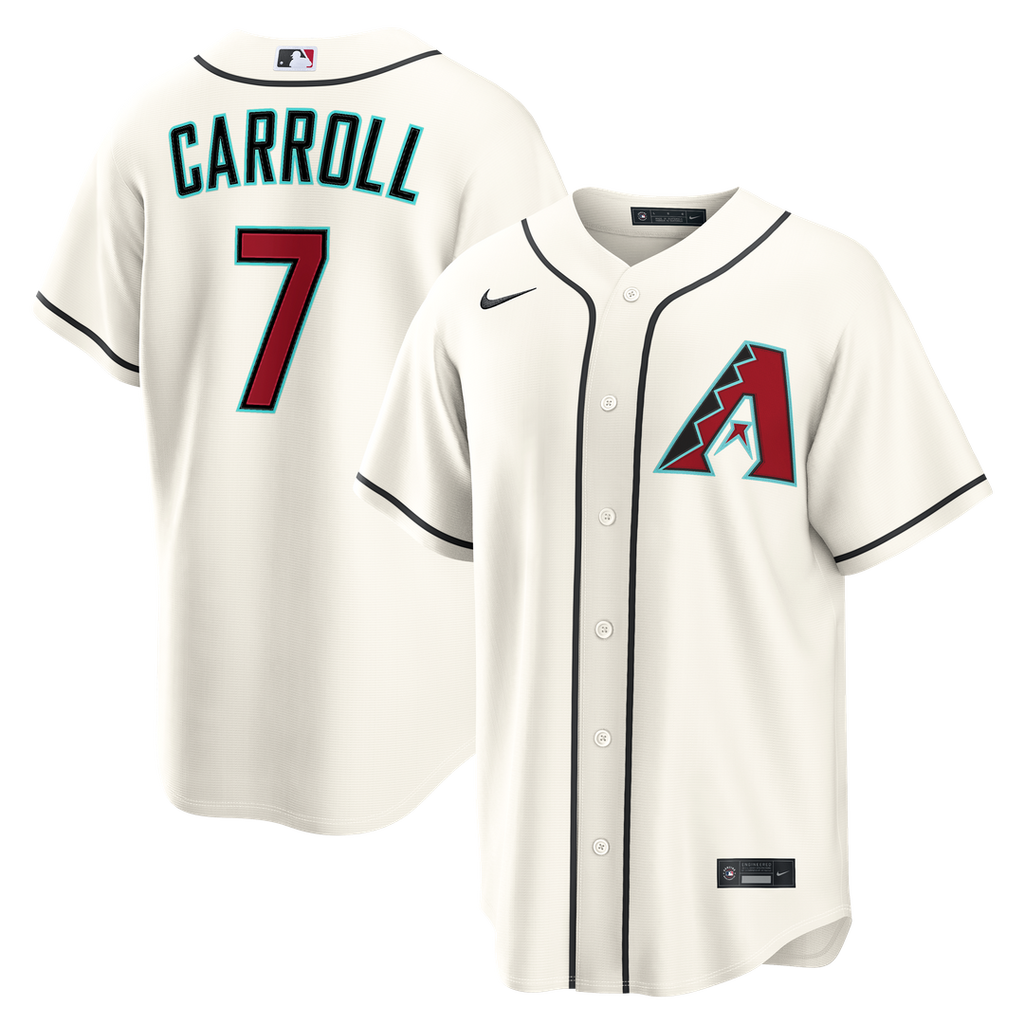 Corbin Carroll Arizona Diamondbacks Nike Home Replica Jersey - Cream Official MLB Team Apparel Baseball Fan Gear