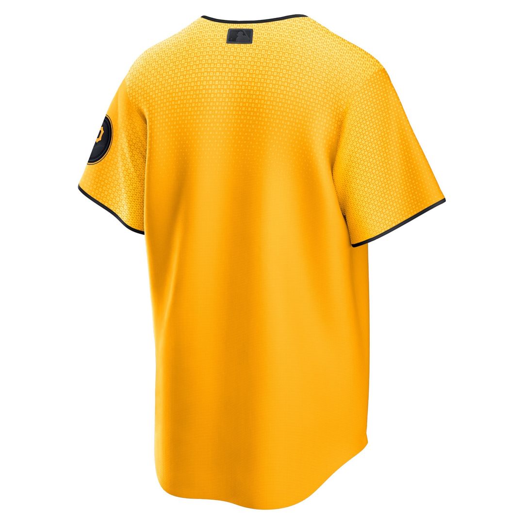 Pittsburgh Pirates Nike City Connect Replica Jersey - Gold Official MLB Team Apparel Baseball Fan Gear