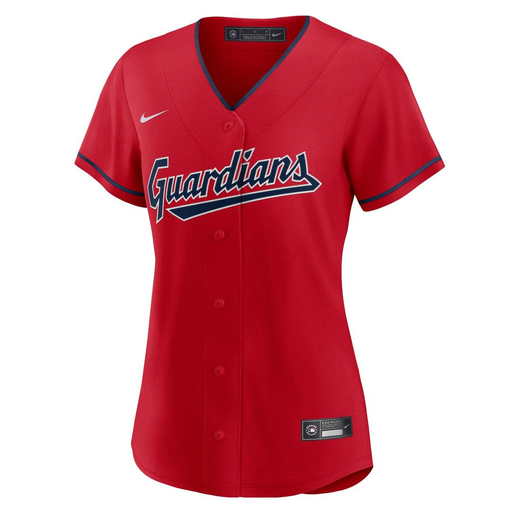 Cleveland Guardians Nike Women's Alternate Replica Team Jersey - Red Official MLB Team Apparel Baseball Fan Gear