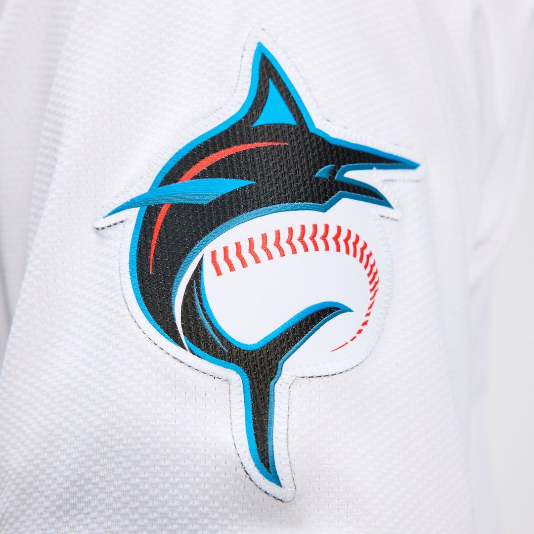 Miami Marlins Nike Home Elite Jersey - White Official MLB Team Apparel Baseball Fan Gear