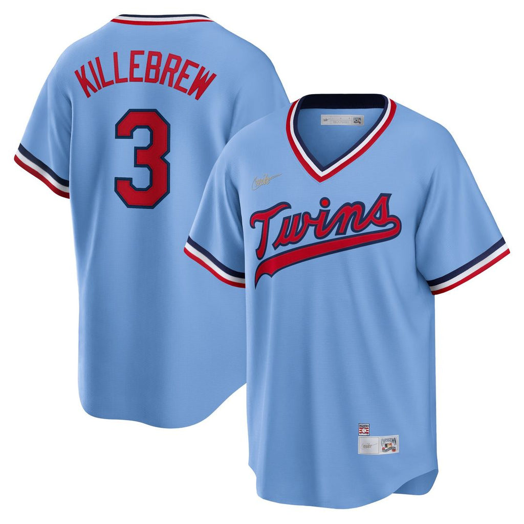 Harmon Killebrew Minnesota Twins Nike Road Cooperstown Collection Player Jersey - Light Blue Official MLB Team Apparel Baseball Fan Gear