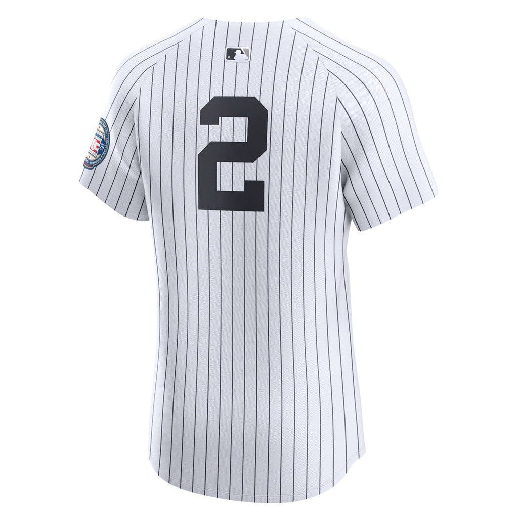 Derek Jeter New York Yankees Nike Home 2020 Hall of Fame Induction Patch Elite Player Jersey - White Official MLB Team Apparel Baseball Fan Gear