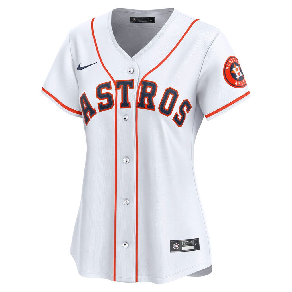 Houston Astros Nike Home Women's Limited Jersey - White Official MLB Team Apparel Baseball Fan Gear