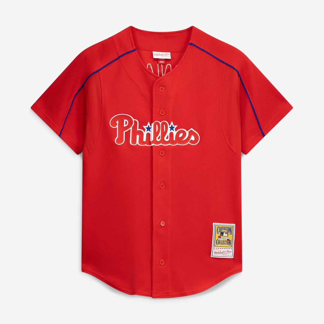 Ryan Howard Philadelphia Phillies Mitchell & Ness Cooperstown Collection Batting Practice Jersey – Red Official MLB Team Apparel Baseball Fan Gear